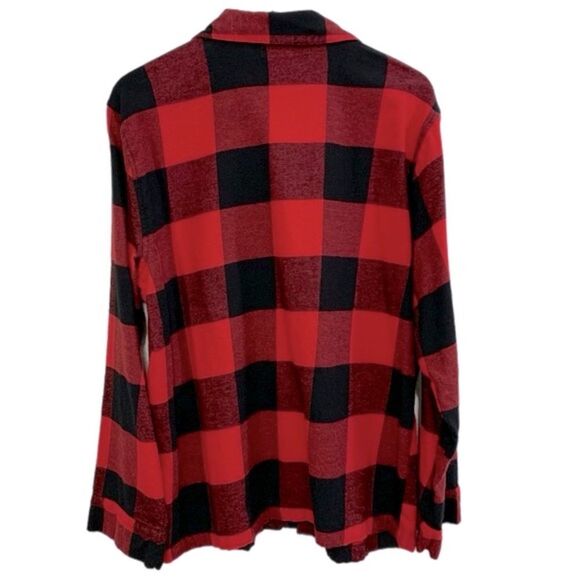 OLD NAVY Pajama top women’s Large red black buffalo plaid check flannel. - Picture 2 of 9